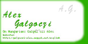 alex galgoczi business card